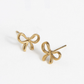 18K Gold Bow Studs