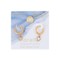 18K Gold Heart Huggie Hoops