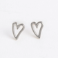 Heart Outline Stud Earrings