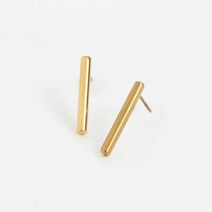 Round bar Stud Earrings