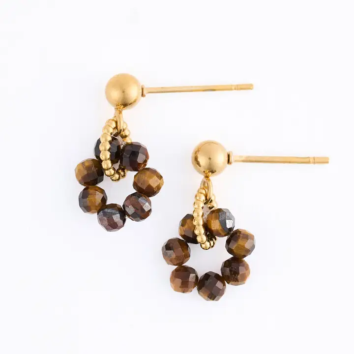 Silver Tiger's Flower Earrings