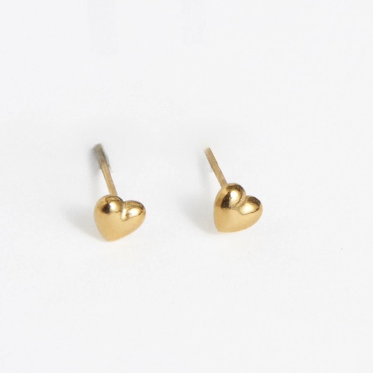 Puffy Heart Stud Earrings
