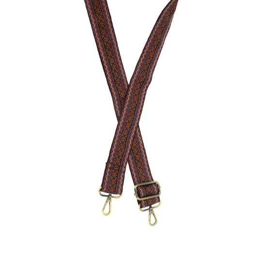 Red Flair Guitar Strap