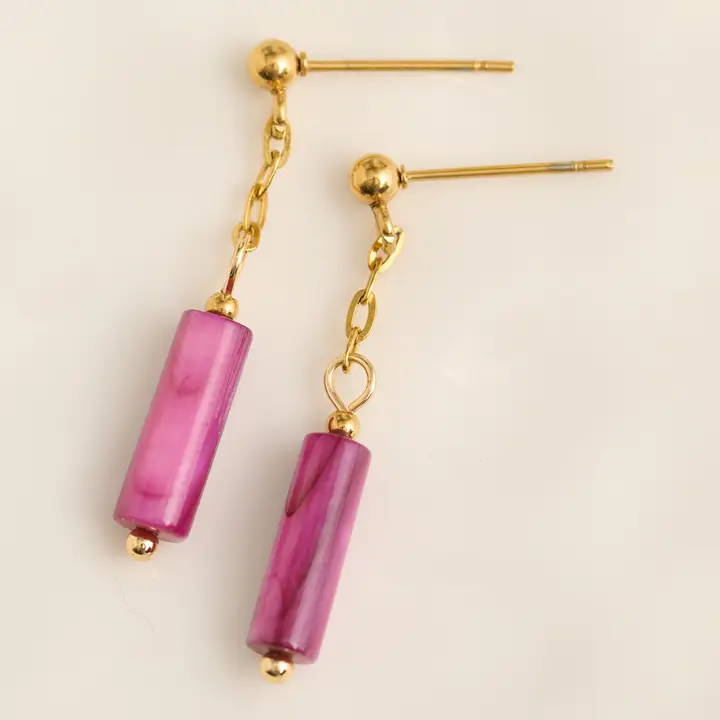 Shell Drop Beaded Earrings
