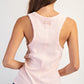 Soft Pink Ribbed Knit Tank