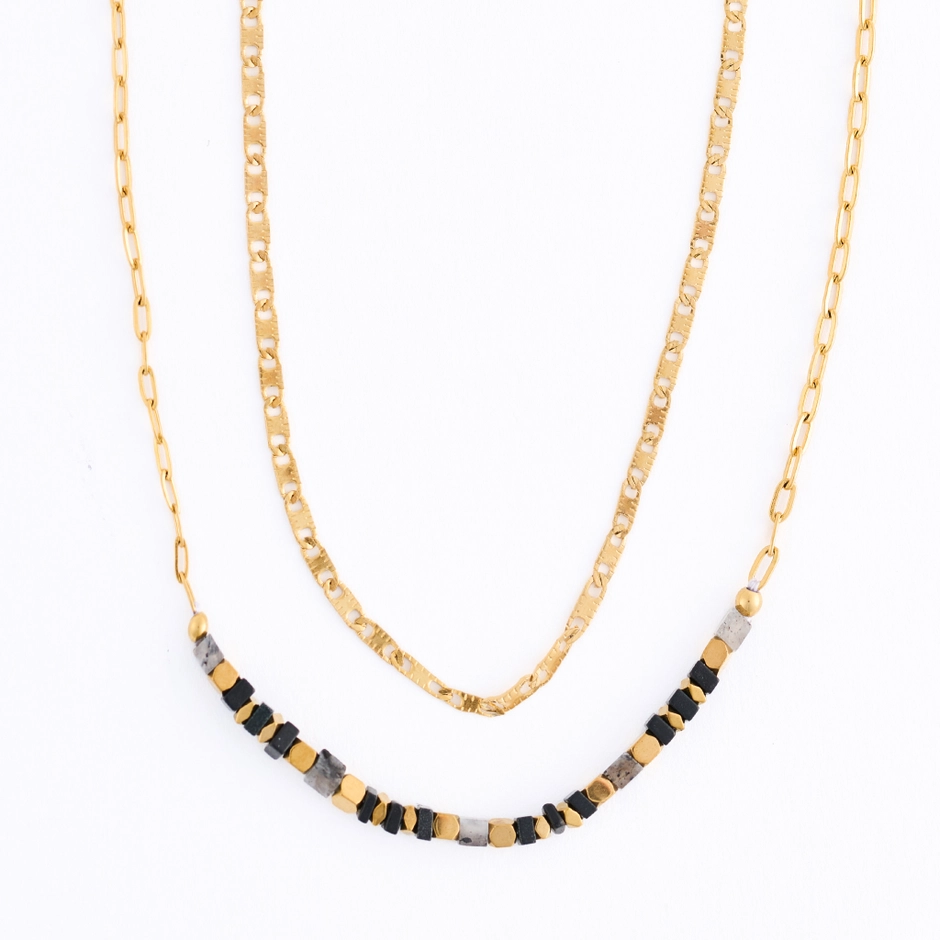15" Double Row Apatite Necklace