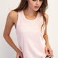 Soft Pink Ribbed Knit Tank