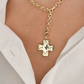 Hammered Cross Charm