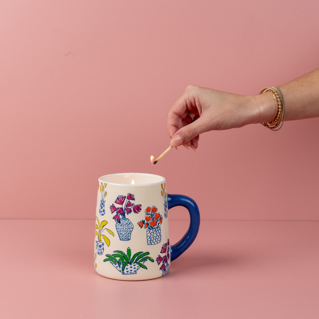 Sweet Grace Floral Mug Candle