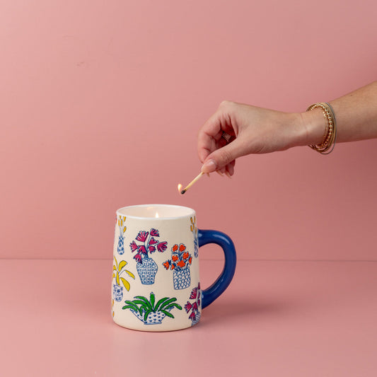 Sweet Grace Floral Mug Candle
