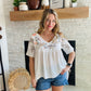Floral Embroidered Babydoll Blouse