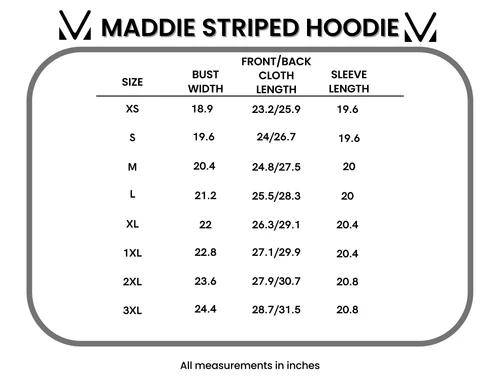 Maddie Pumpkin Stripe Hoodie