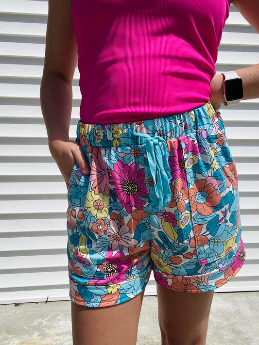 Vibrant Floral Shorts