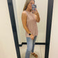 Mauve Exposed Seam Tank Top