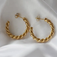 Medium Twist Hoops
