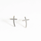 Curved Cross Stud Earrings