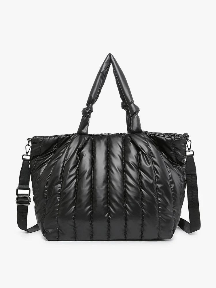 Sawyer Nylon Puffer Satchel - Black