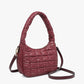 Arden Puffy Quilted Shoulder Bag - Merlot