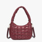 Arden Puffy Quilted Shoulder Bag - Merlot