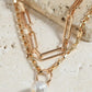 Double Chain Pearl Necklace
