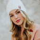 White Cable Knit Pom Hat