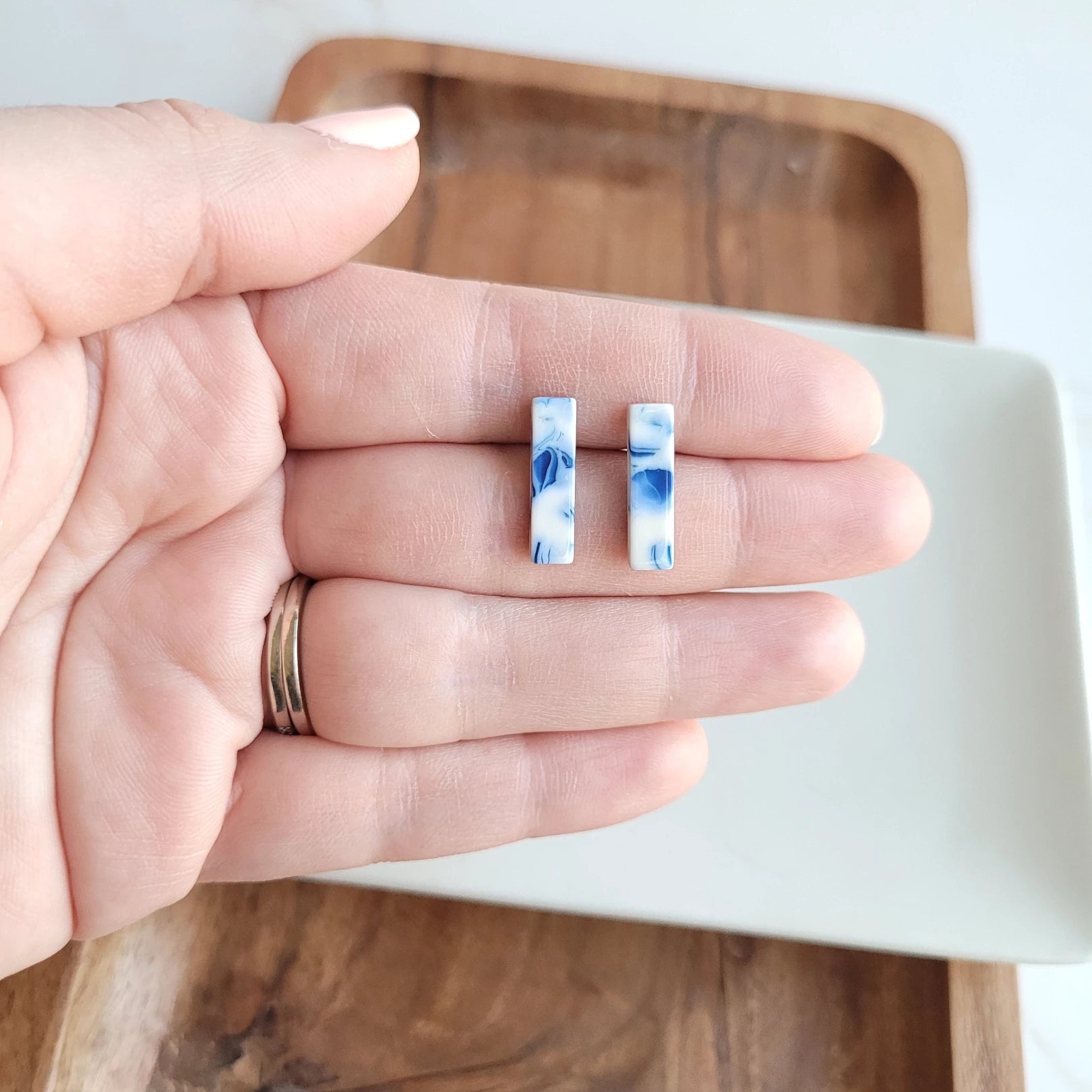 Our Bella Bar Studs are dainty and subtle. They are the perfect accent that you can wear every day.