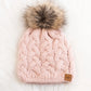 Blush Braided Knit Hat
