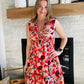 This Boho Floral Frill Sleeveless Dress is the perfect pick for summer. The V Neck accent complements the Boho style, while the red floral print and tiered fabric add a romantic feel. To complete the look, the A-line silhouette provides a flattering fit for all body types.