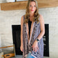 Look your best in our Western Motif Sleeveless Kimono. With an assymetrical design, western-style motif, and cool fabric to keep you comfortable on hot days - it's timeless fashion that's sure to turn heads.