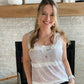 Khaki and White Tie Dye Tank