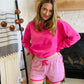 Pink Athletic Drawstring Shorts