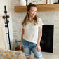 Light Wash Distressed Bermuda Shorts