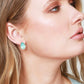 Glass Teardrop Stud Earrings