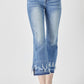 Risen High Rise Straight Cropped Jeans