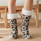 Leopard Fleece Lined Socks