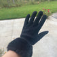 Black Faux Fir Gloves