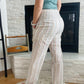 Smocked Cotton Striped Pants